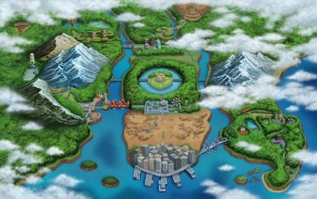 The Unova region in Pokemon Black & White