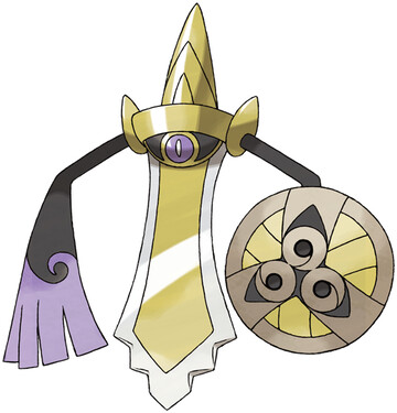 Aegislash (Blade Forme) artwork by Ken Sugimori