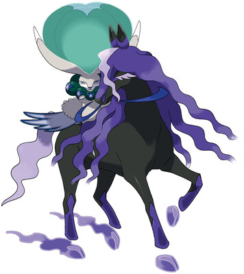 Calyrex (Shadow Rider) artwork by Ken Sugimori