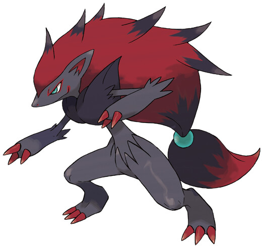 Zoroark in a dynamic pose looking to the side