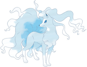 Alolan Ninetales Sugimori artwork