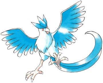 Articuno Early Sugimori artwork - Red/Blue US