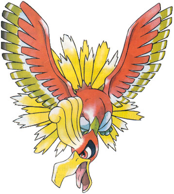 Ho-oh Early Sugimori artwork