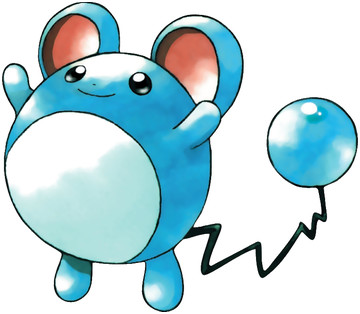 Marill Early Sugimori artwork - Gold/Silver