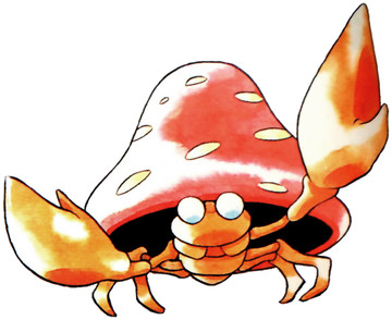 Parasect Early Sugimori artwork - Red/Blue US
