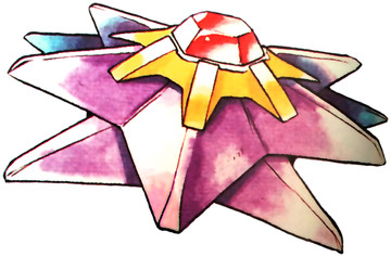 Starmie Early Sugimori artwork - Red/Blue US