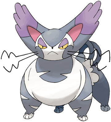 Purugly artwork by Ken Sugimori - Pokémon