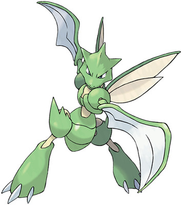 Scyther Sugimori artwork