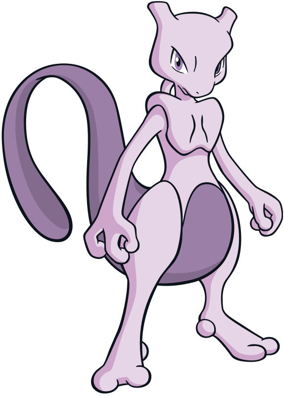 Hi-res Pokémon Art — circa 2003, Mewtwo art for Pokémon Fire Red and