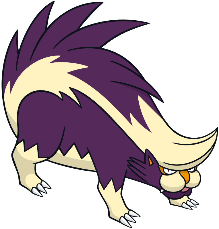 Skuntank official artwork gallery | Pokémon Database