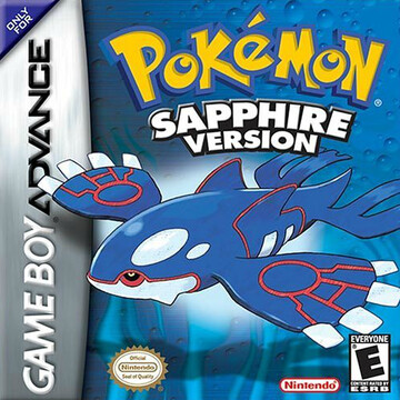 Pokemon Sapphire box art featuring Kyogre