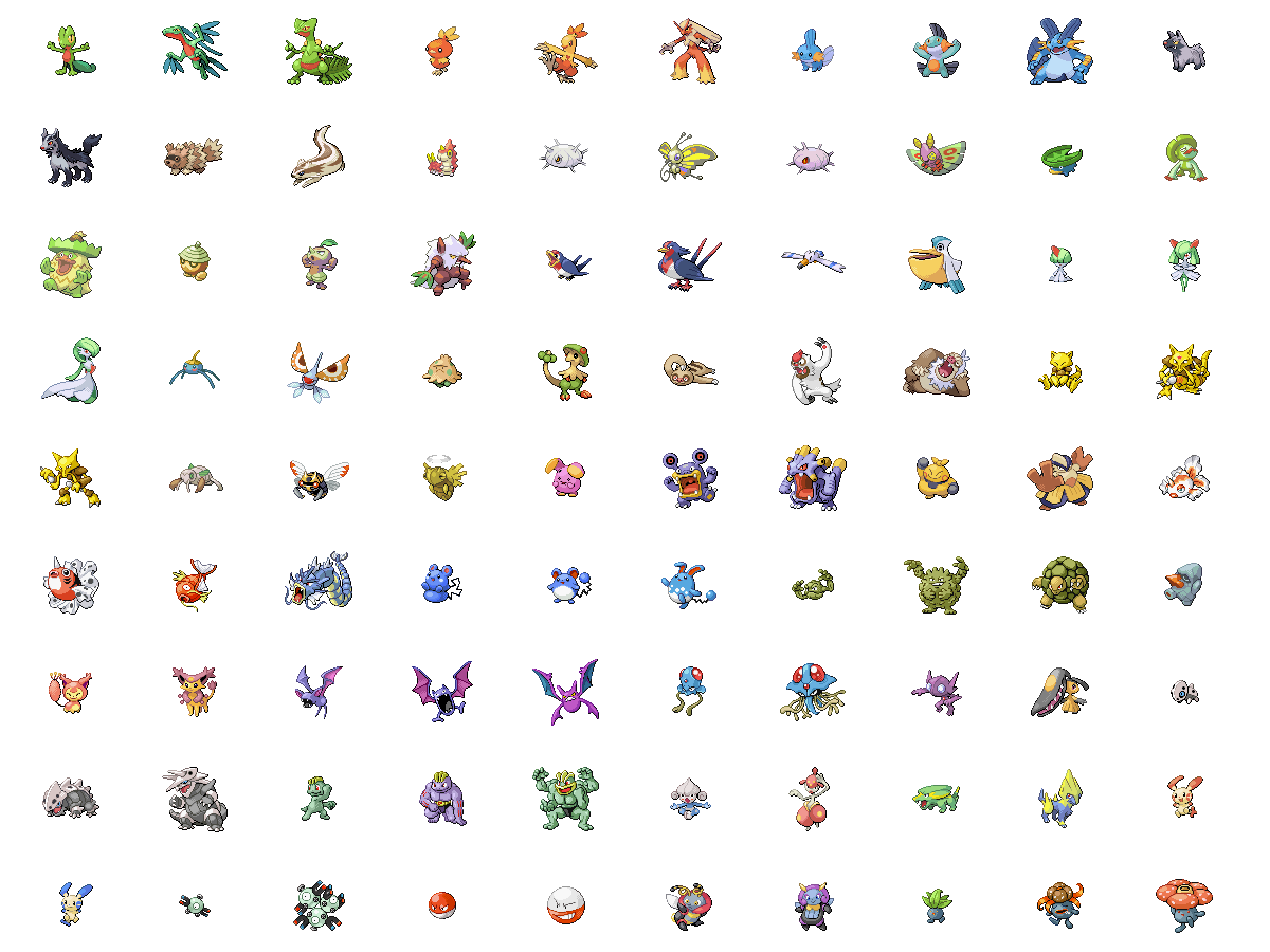 Complete list of Pokémon obtainable in National Pokédex