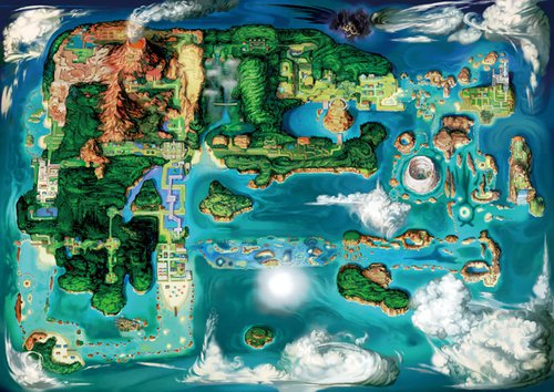 The Hoenn region in Pokémon Omega Ruby & Alpha Sapphire