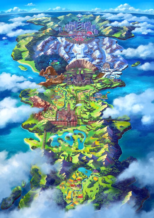Galar region map artwork