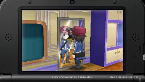 Player in 3D looking in a mirror in Pokemon X&Y