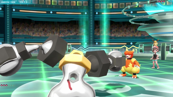 Melmetal in battle against Magmar