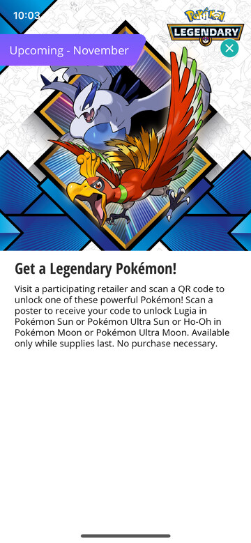 Pokemon Pass event detail screen