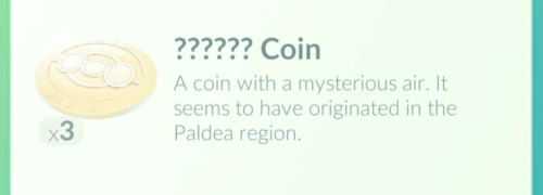 Mystery coin item in Pokemon GO