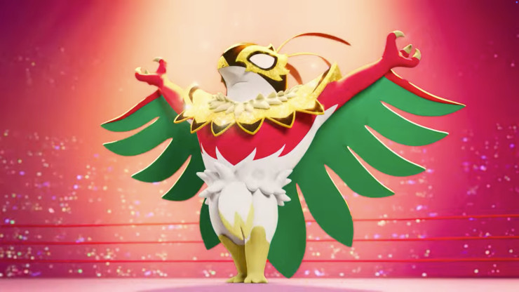 Mega Hawlucha with gold trim