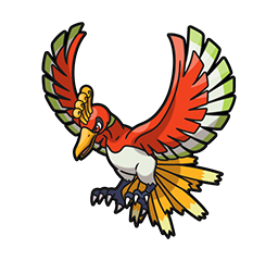 Shiny Ho-oh! Pixel Sprites by Magicdratini!