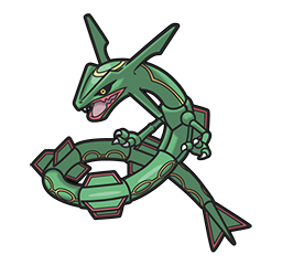 Shiny Rayquaza (Gen 3 Emerald)