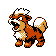 Growlithe sprite from Crystal