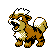 Growlithe Shiny sprite from Crystal
