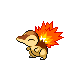 Cyndaquil Shiny sprite from Diamond & Pearl