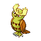 Noctowl Shiny sprite from Diamond & Pearl