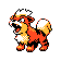 Growlithe sprite from Gold