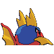 Carvanha Back sprite from HeartGold & SoulSilver