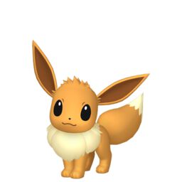 A line of eevee cute, including a shiny eevee.