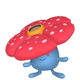 Vileplume, um Pokémon do tipo planta com morfologia baseada em