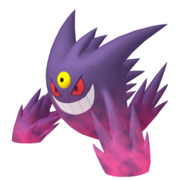 2d Shiny White Gengar Pokemon GIF