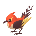 Fletchinder Shiny sprite from Home