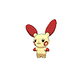 Plusle Shiny sprite from Omega Ruby & Alpha Sapphire
