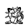 Meowth  sprite from Red & Blue