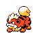 Growlithe sprite from Silver