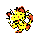 Meowth  sprite from Silver