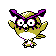 Hoothoot Shiny sprite from Silver