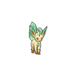 Leafeon • Grass Type Pokémon —————————————————— Leafeon is a mammalian,  quadruped Pokémon. Its body is tan with dark b…