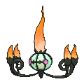 Chandelure Shiny sprite from X & Y